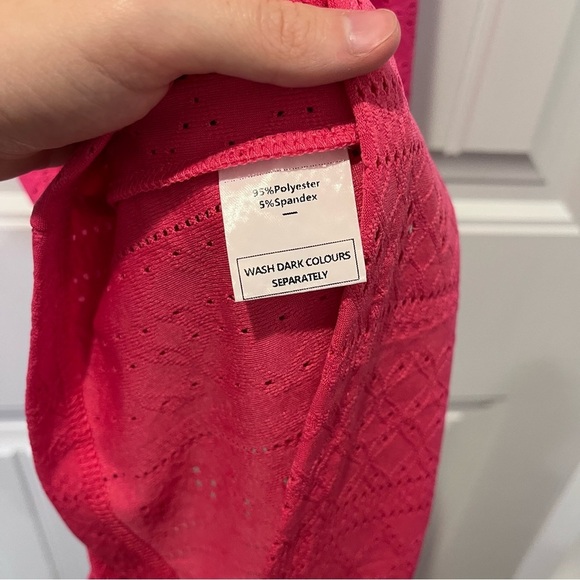 🧁y2k hot pink eyelet halter flowy dress beach cover up cocktail dinner date - Picture 8 of 10